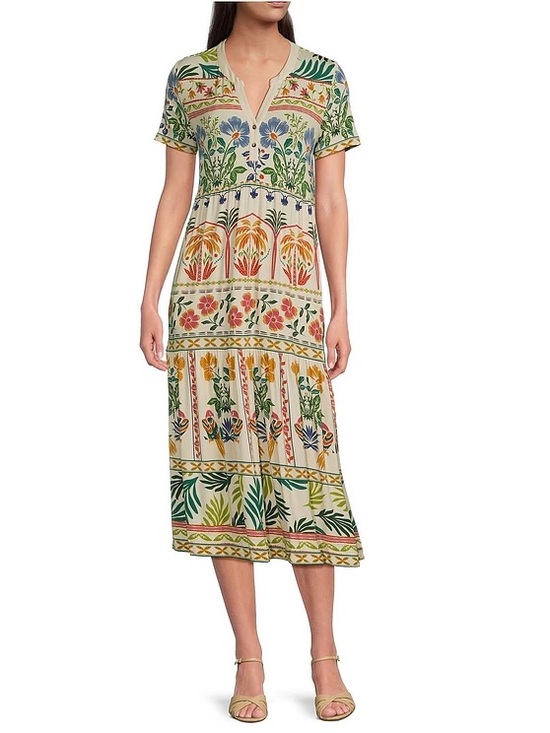 Johnny Was Dresses & Skirts - Jonny Was Janie Tiered Henley Dress